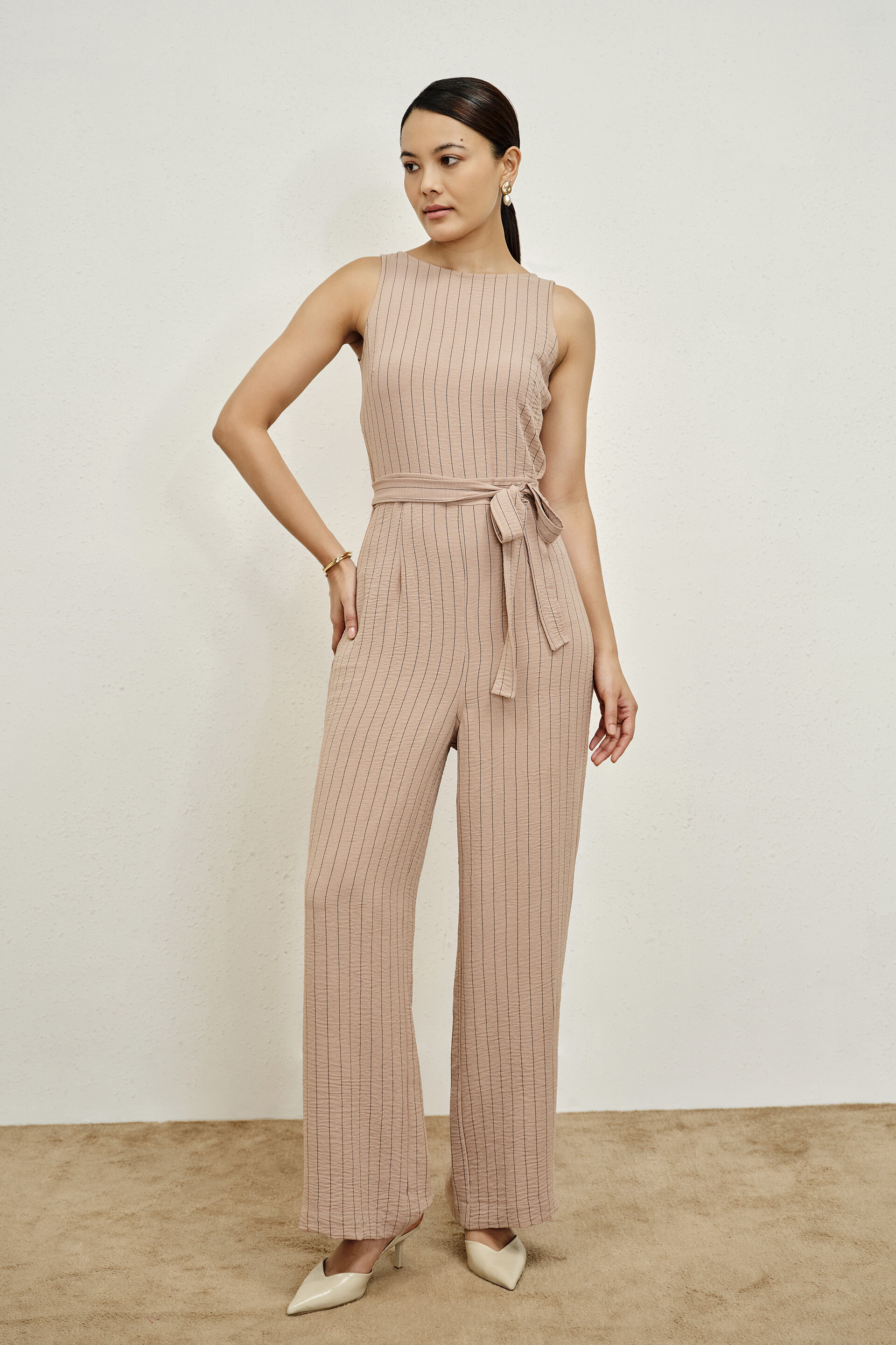 Angeline Light Beige Jumpsuit